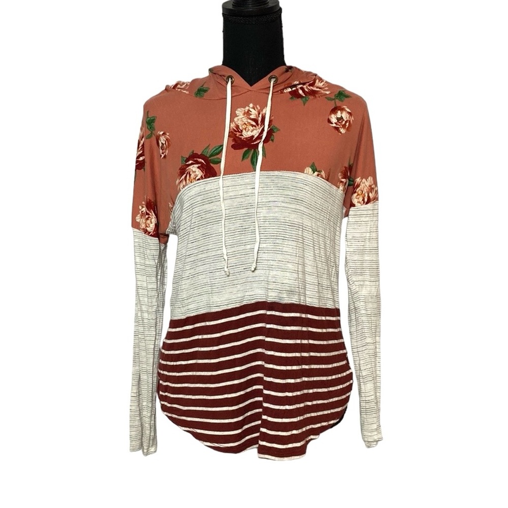 Boho Hooded Soft Comfort Top M